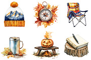 Autumn Camping Trip Clipart, an Illustration by DreamArtGraphic (Thumbnail 4 of 4)