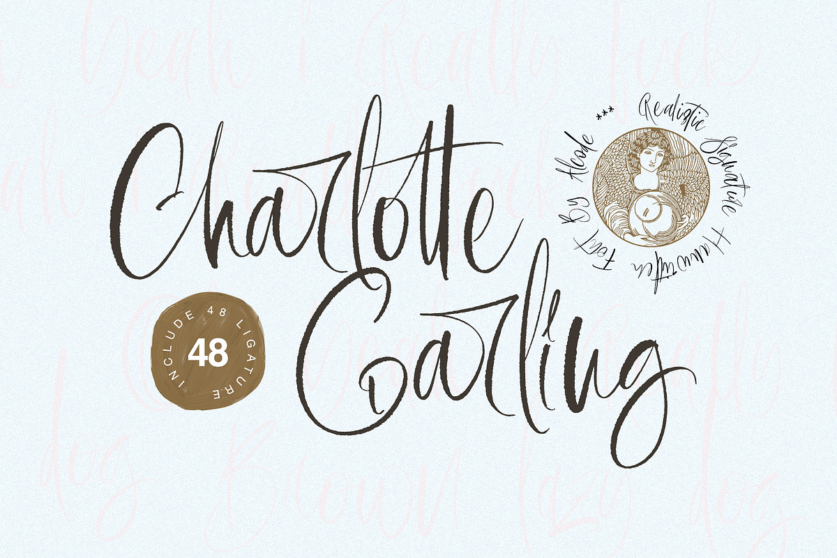 Charlotte Garling, a Script Font by Alcode (Photo 1 of 15)
