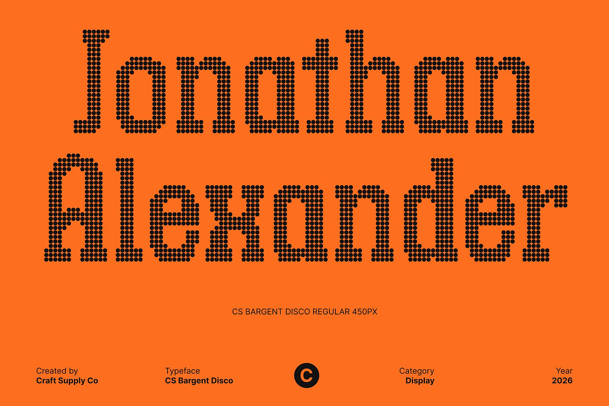 CS Bargent Disco, a Slab Serif Font by Craft Supply Co. (Photo 3 of 8)