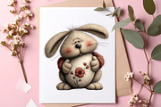 Whimsical Easter Bunny Clipart, an Illustration by SinaCreation (Thumbnail 7 of 11)