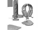 Workplace pc set 003, an Object 3D Model by Archidizer (Thumbnail 8 of 10)