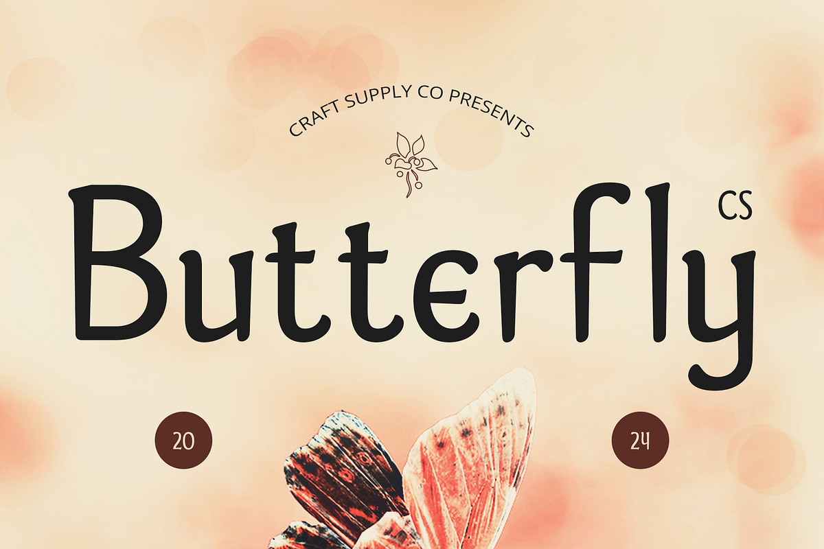 CS Butterfly – Greek Font, a Sans Serif Font by Craft Supply Co. (Photo 1 of 8)
