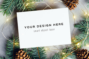 Christmas Greeting Card Mockup