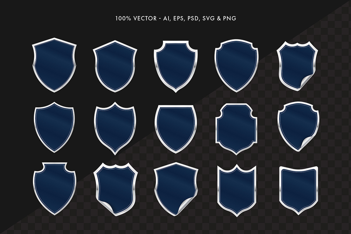 Shield Label Badge Vector Illustrati, an Object Graphic by DesignerCandies (Photo 3 of 6)