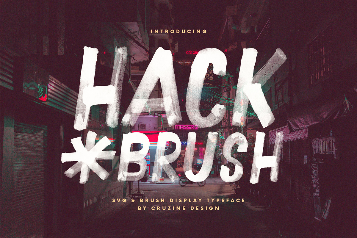 Hack Brush & SVG Font, a Handwritten Font by Cruzine (Photo 1 of 8)