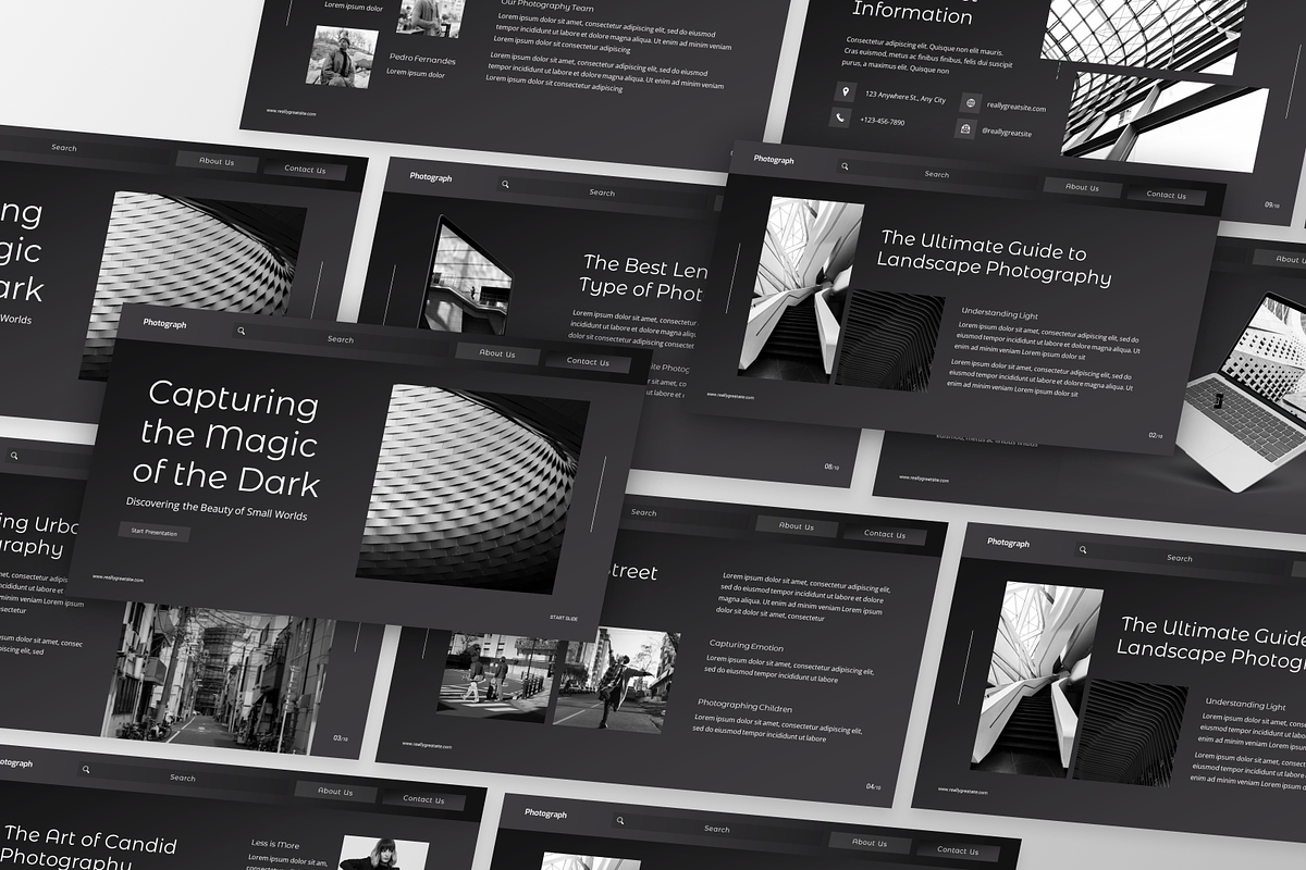 Photography PowerPoint Template, a Presentation Template by GraphauseProject (Photo 6 of 6)