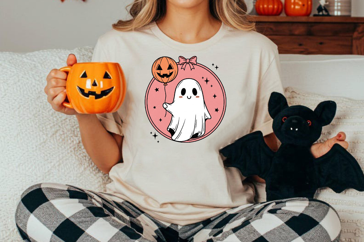 Halloween Ghost Pumpkin Hand-Drawn, an Illustration by Libby Wishes (Photo 3 of 6)
