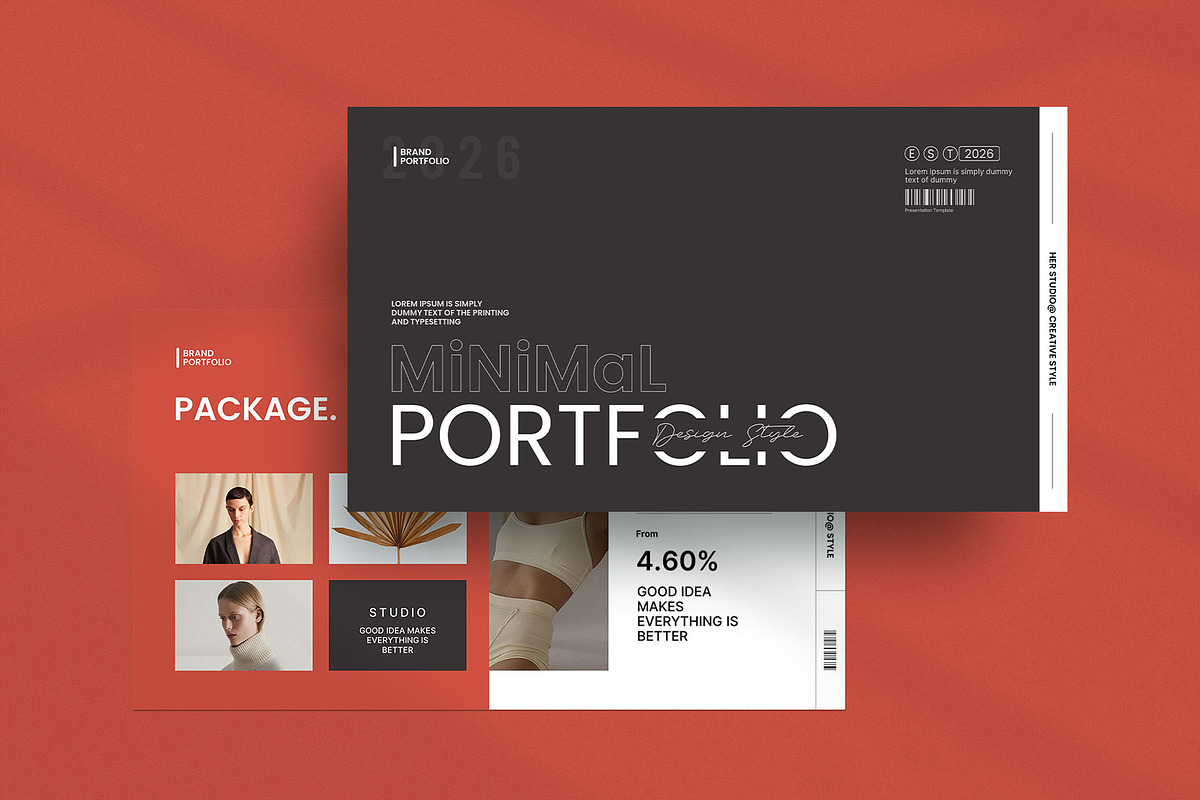 Minimal Portfolio Presentation, a Presentation Template by KreateTribe (Photo 1 of 6)