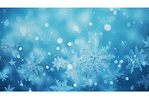 winter blue snow flakes ai generated, a Background Photo by pikepicture