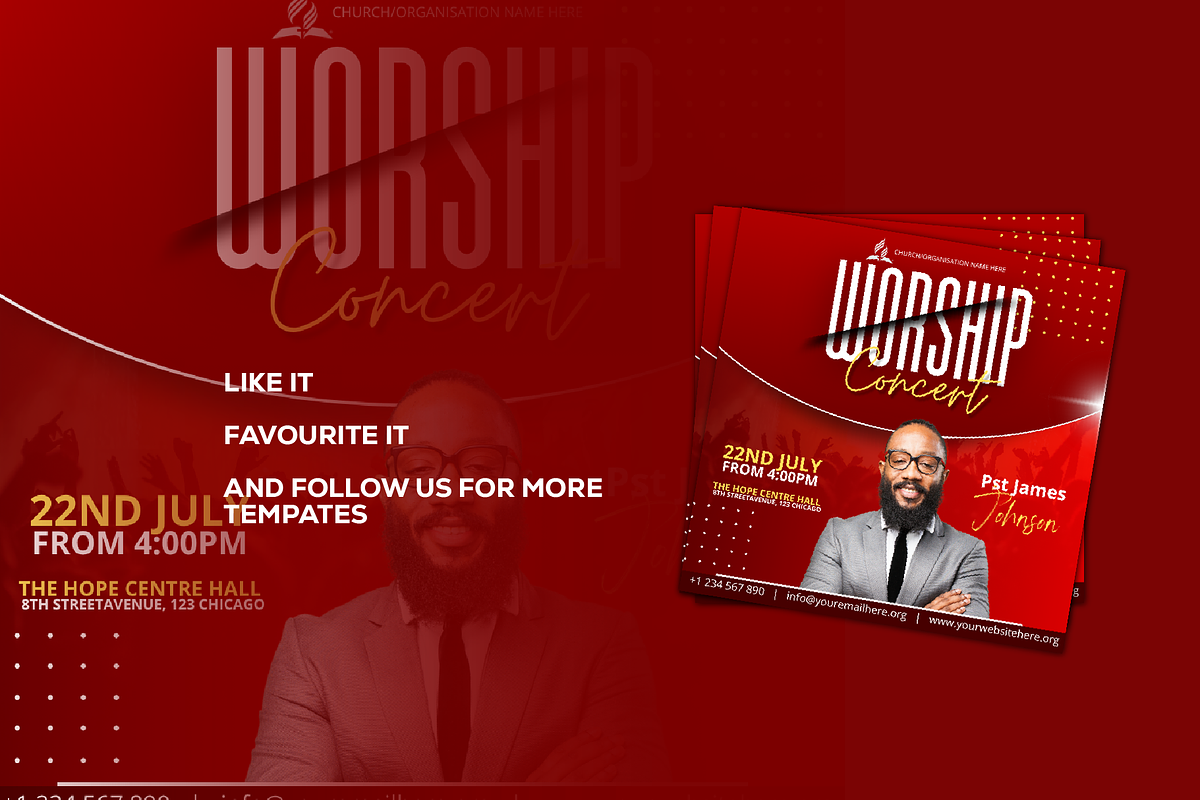 Church Flyer Canva Template, a Social Media Template by Sipi_Graphics (Photo 3 of 3)