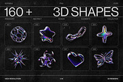 Chromatic Glass 3D Shapes Pack, an Object Graphic by Samolevsky (Thumbnail 2 of 30)