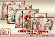 Vintage Christmas Fashion-1, a Person Illustration by CraftArtStory (Thumbnail 4 of 8)
