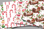 Watercolor Christmas Sweets Desserts, a Pattern Graphic by Fine Purple Elephant (Thumbnail 4 of 5)