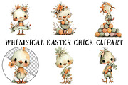 Whimsical Easter Chick Clipart, an Illustration by OK Design (Thumbnail 2 of 6)