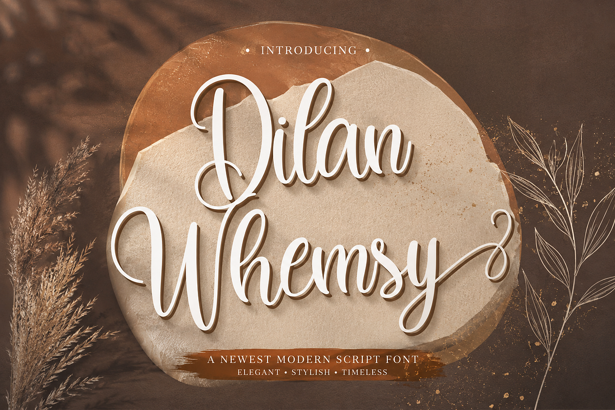 Dilan Whemsy - Modern Script Font, a Script Font by StringLabs (Photo 1 of 11)