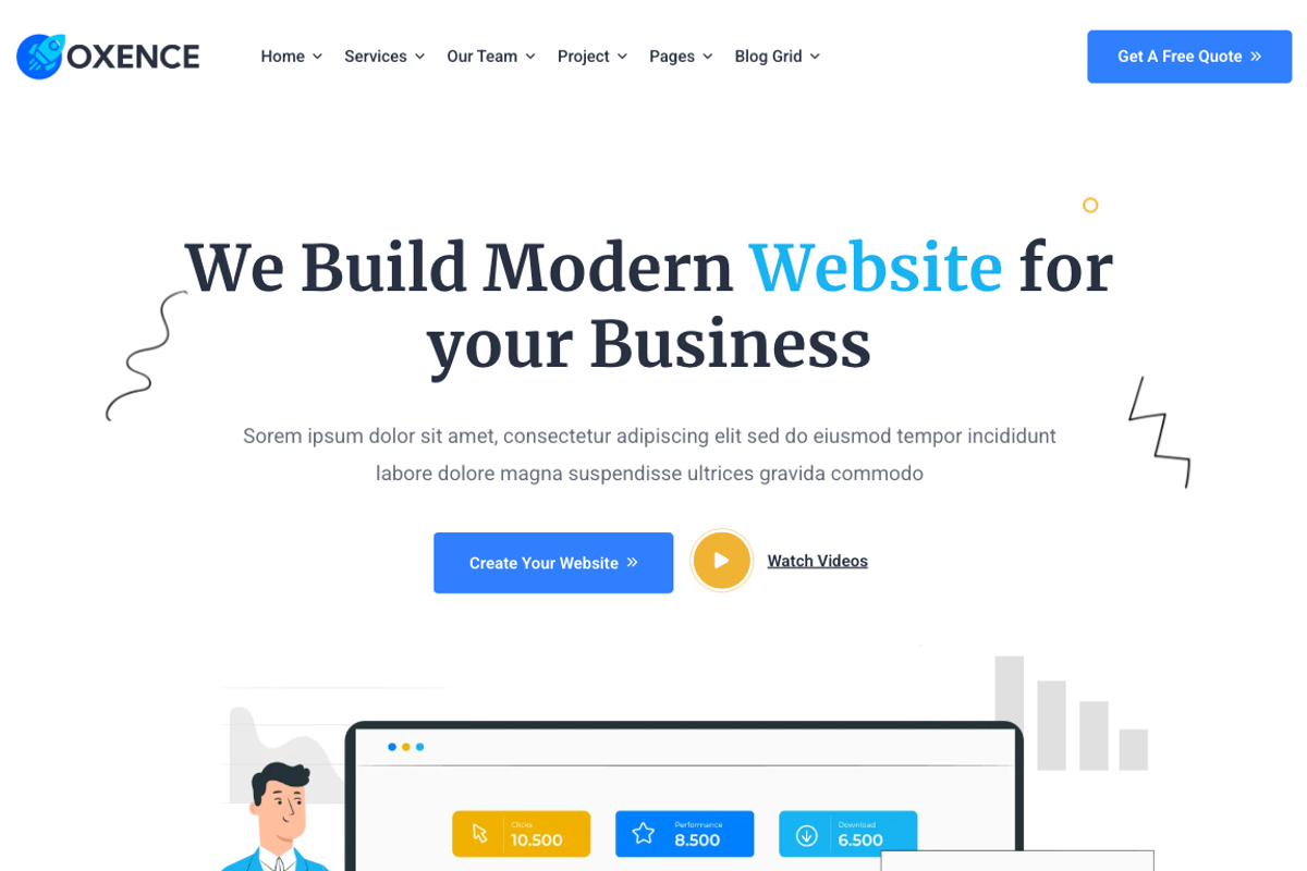 Web Design Agency Elementor WordPres, a WordPress Template by UInstrument (Photo 6 of 12)