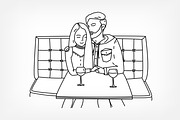 Young couple in cafe, a Food Illustration by Good Studio (Thumbnail 2 of 6)