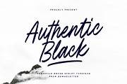 Authentic Black brush script, a Script Font by Damarletter (Thumbnail 1 of 10)