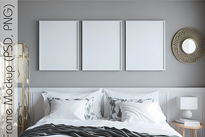 Three Vertical Frames Mockup, a Templates & Theme by Ali's Designs