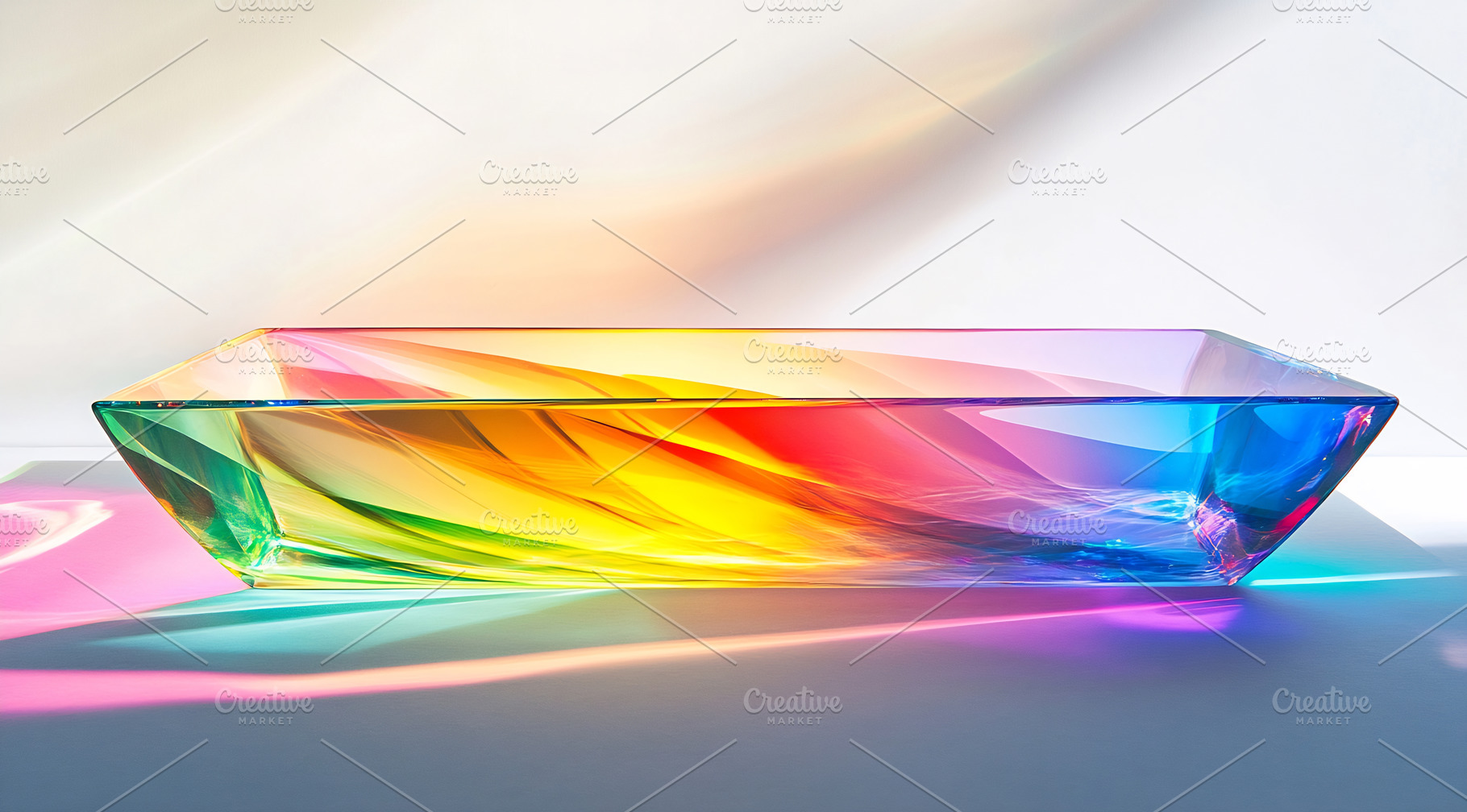 Colorful glass bowl reflecting light, a Photo by Beautiful things