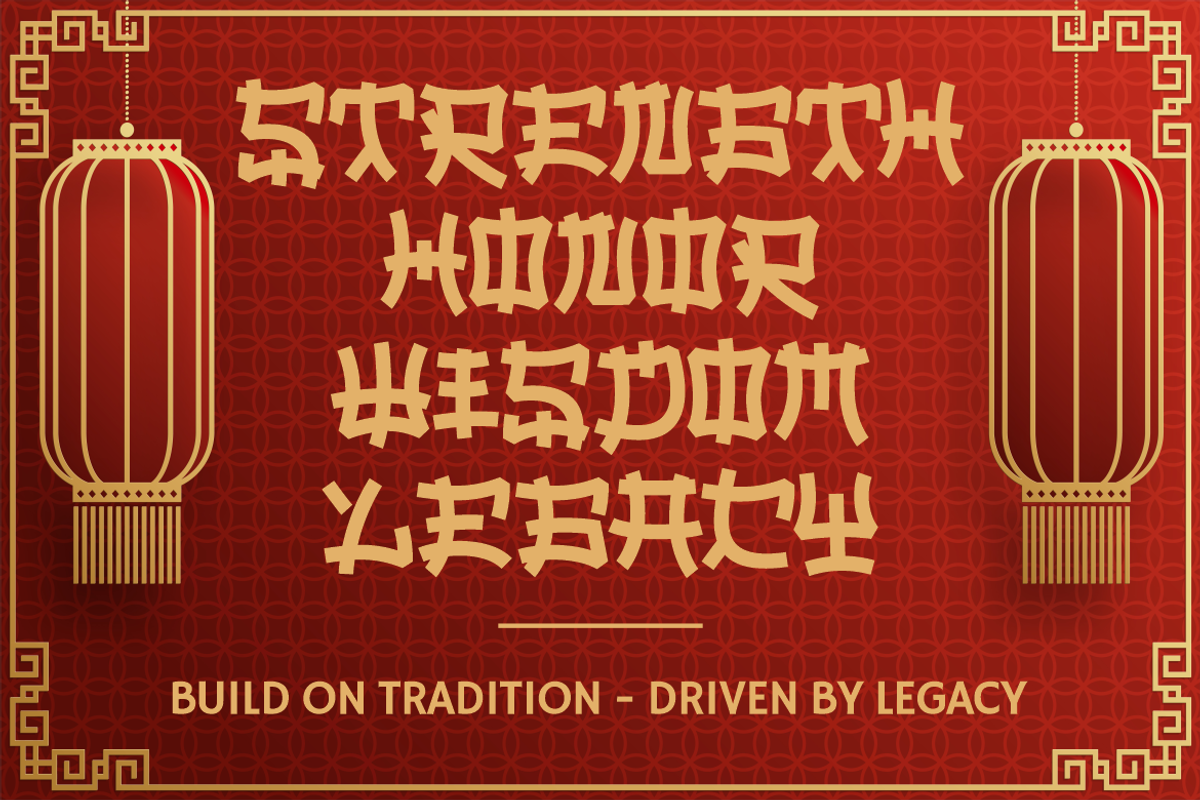 Golden Dynasty Chinese Style Font, a Font by PutraCetol Studio (Photo 3 of 5)