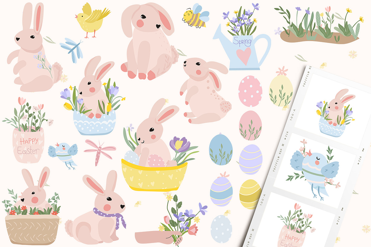 Spring Easter, Bunny collections, a Graphic by Usis (Photo 12 of 27)