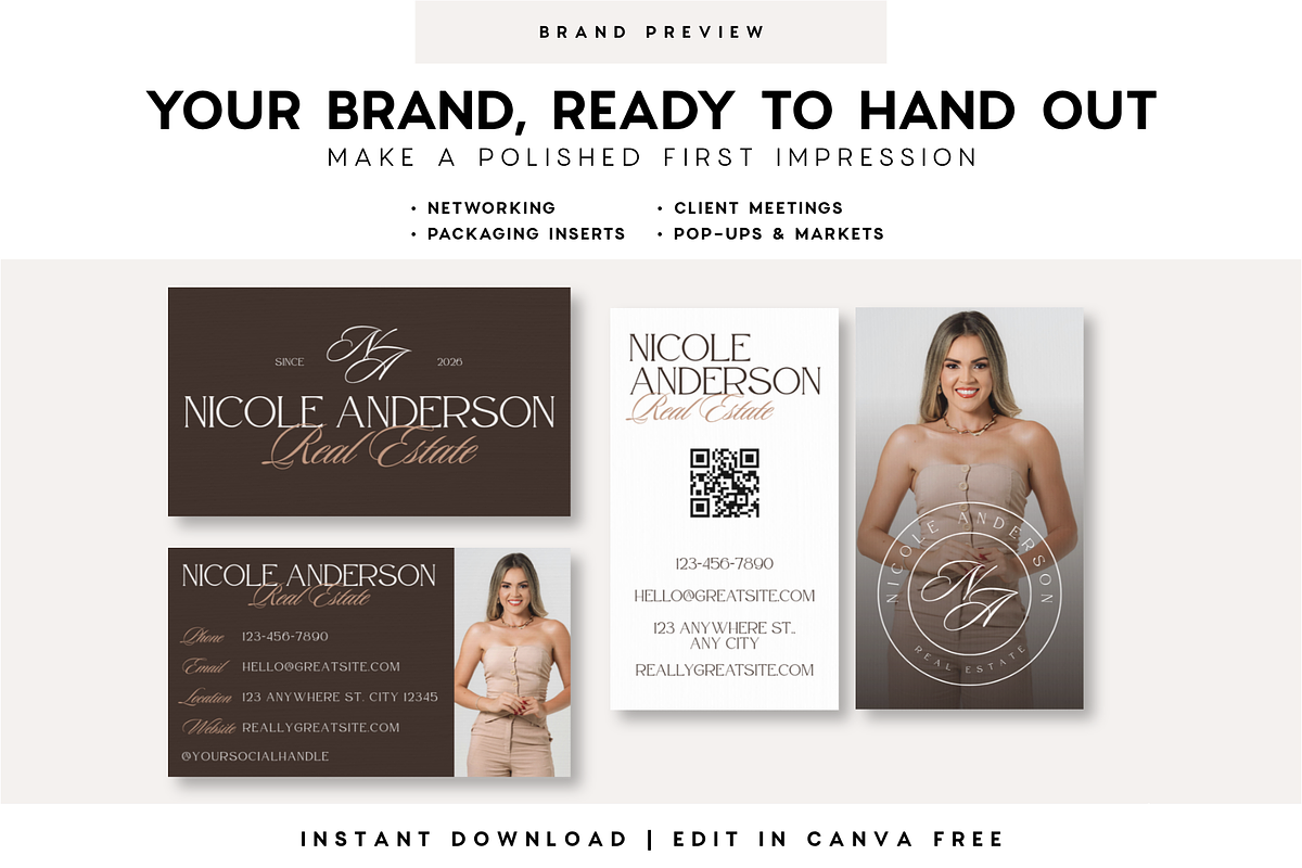 Luxury Business Cards Canva Template, a Business Card Template by BrandhavenStudio (Photo 2 of 10)