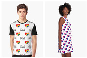 Celebrate Pride: Rainbow & Heart, a Pattern Graphic by Elatedowl (Thumbnail 5 of 11)
