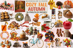 Cozy Fall Autumn Sublimation Clipart, an Illustration by SVGArt