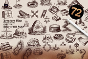 Treasure Map Procreate Brushes, a Shape Add-On by Spasibenko Art (Thumbnail 4 of 13)