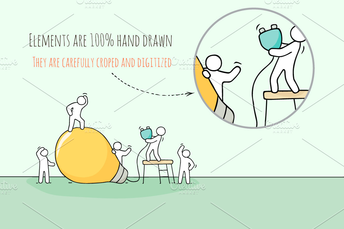 People with Lamp Ideas, a Person Illustration by Sapunkele (Photo 2 of 3)