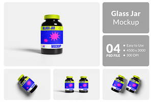 Glass Jar Mockup