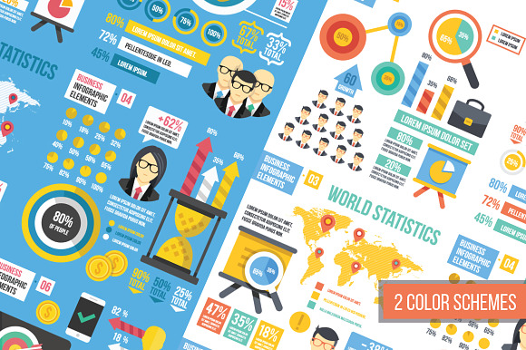 Infographics Elements Sets. 12 in 1. preview 6