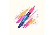 Prompt Summer Brushstroke Clipart, a Decorative Illustration by Creative design (Thumbnail 4 of 7)