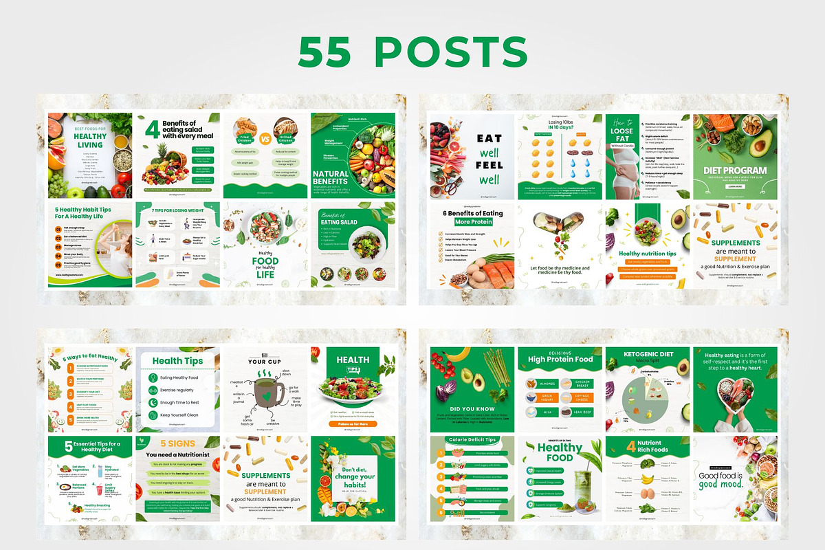 Health Coach Instagram Templates, a Marketing Template by Aks-Designs (Photo 7 of 9)
