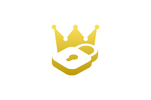 modern elegant crown padlock logo, a Branding & Logo Template by Rasagama Studio