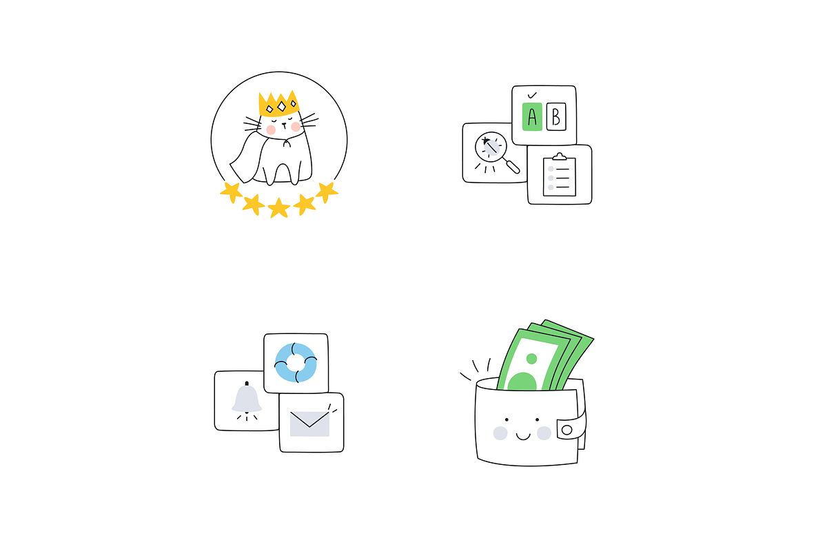 58 Cute Outline Vector Illustrations, a Finance Illustration by BadBrother (Photo 13 of 20)