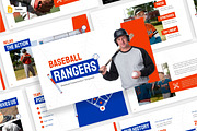 Baseball Rangers Google Slides, a Presentation Template by Loin Studio (Thumbnail 1 of 4)
