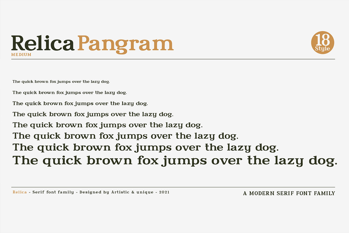 Relica - Serif font family, a Serif Font by Artistic & Unique (Photo 15 of 15)