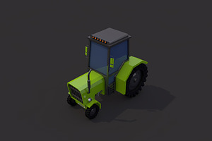 Low Poly Tractor