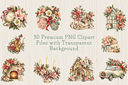 Whimsical Cottage Christmas Cliparts, a Decorative Illustration by Ink Gallery (Thumbnail 5 of 7)