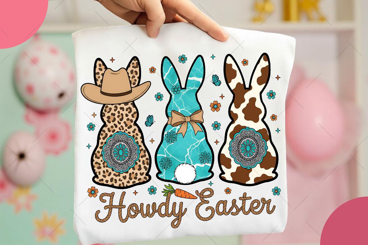 Western Cowgirl Easter Bunny Png, an Illustration by OK Design (Photo 2 of 6)