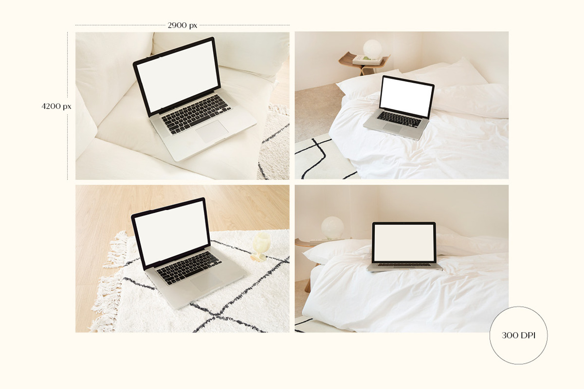 Macbook Laptop Mockup SET, a Mac Mockup by LOPEstudio (Photo 2 of 9)