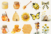 Little Honeybee Clipart, an Illustration by NadiaTheronArt (Thumbnail 2 of 5)