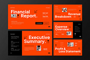Orange Financial Report PPT, a Presentation Template by Aiyari Graphic (Thumbnail 2 of 5)