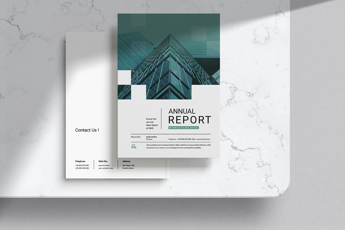 Annual Report Template, a Brochure Template by DesignCrest (Photo 10 of 14)