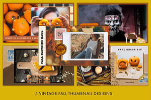 Vintage Fall Youtube Theme Pack