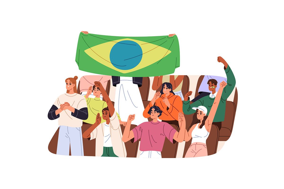 Football fans support teams set, a Sport Illustration by PaperTrident (Photo 6 of 7)