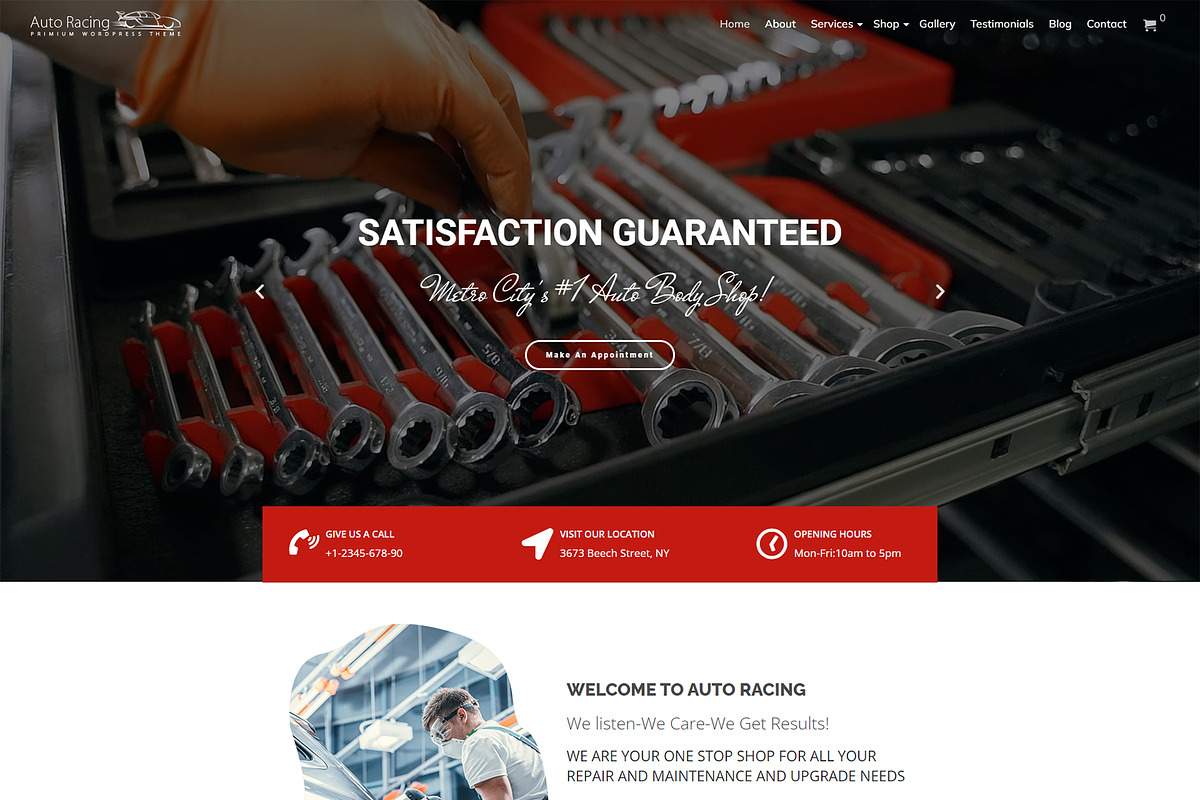 Auto Racing WordPress Theme