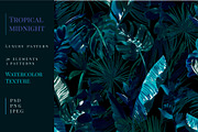 Tropical midnight patterns & motifs, a Pattern Graphic by Ivchenko design (Thumbnail 1 of 8)